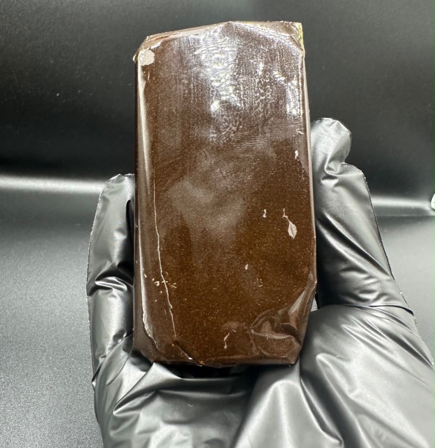 Block cut open showing texture